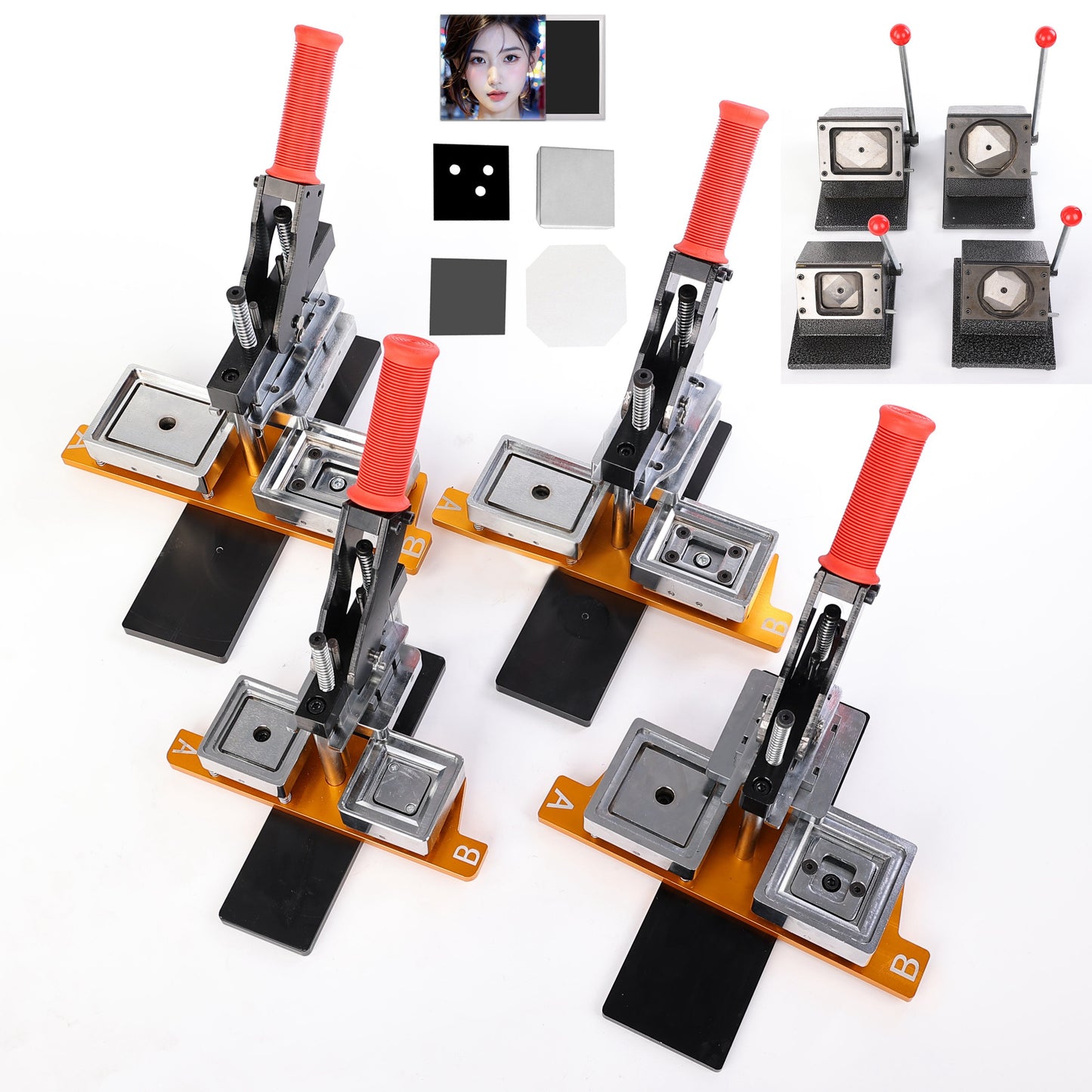 53*80 mm (2.1*3.2 inches) Rectangle Fridge Magnet Machine kit(1000 supplies)