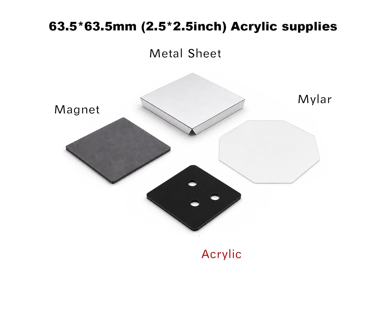 1,000 sets of 63.5*63.5mm(2.5*2.5inch) Supplies