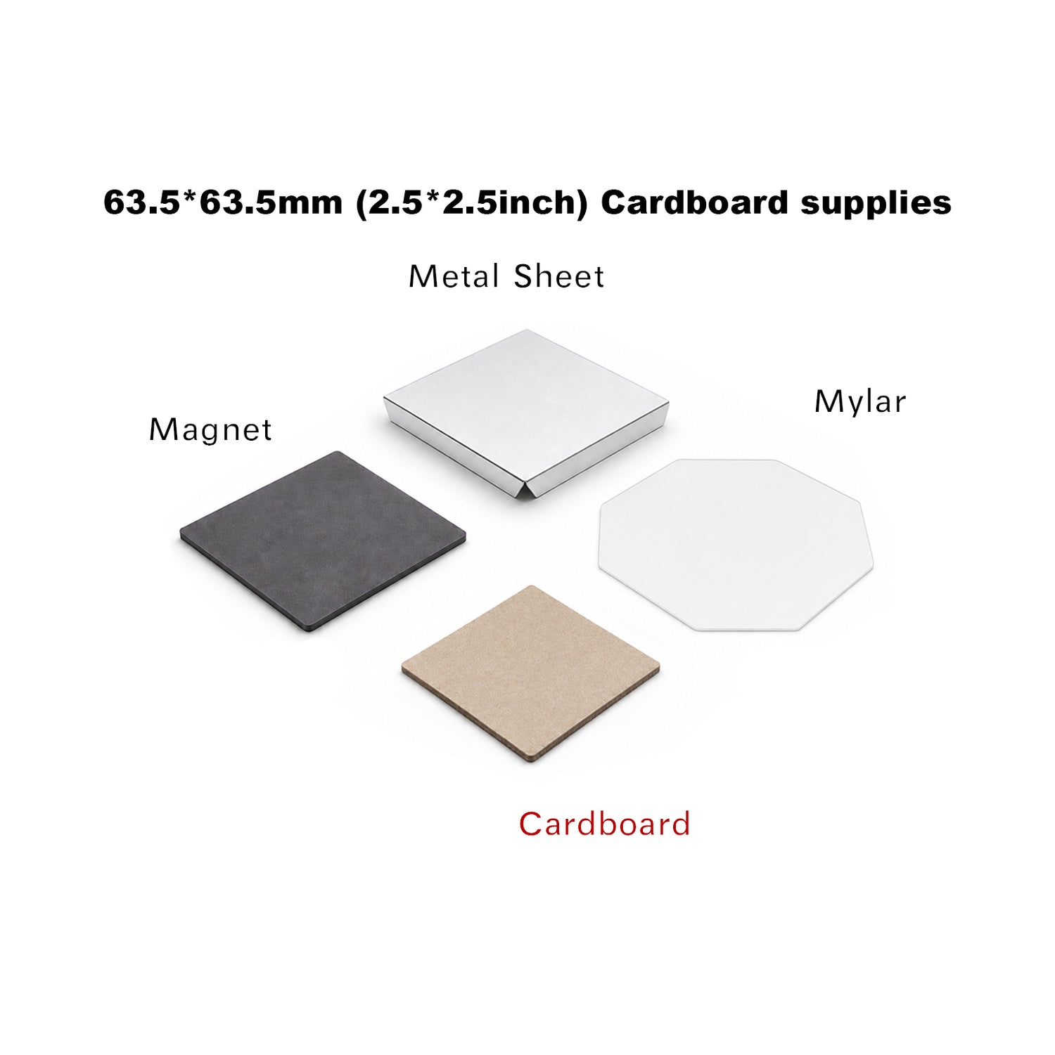 1,000 sets of 63.5*63.5mm(2.5*2.5inch) Supplies